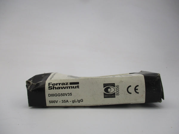 FERRAZ SHAWMUT DIIIGG50V35 500V 35A (PKG OF 5) (WH/BLK) NSMP