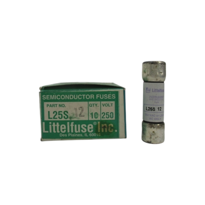 LITTELFUSE L25S12 250VAC 12A (PKG OF 10) (GR/PU) NSMP