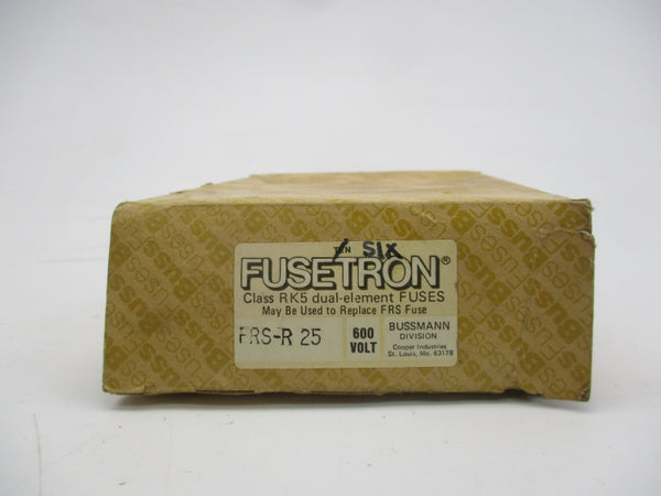 BUSSMANN FRS-R25 600VAC 25A (PKG OF 6) (BR/PK) NSMP