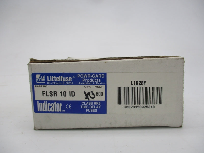 LITTLEFUSE FLSR10ID 600VAC 10A (PKG OF 3) (WH/BL) NSMP