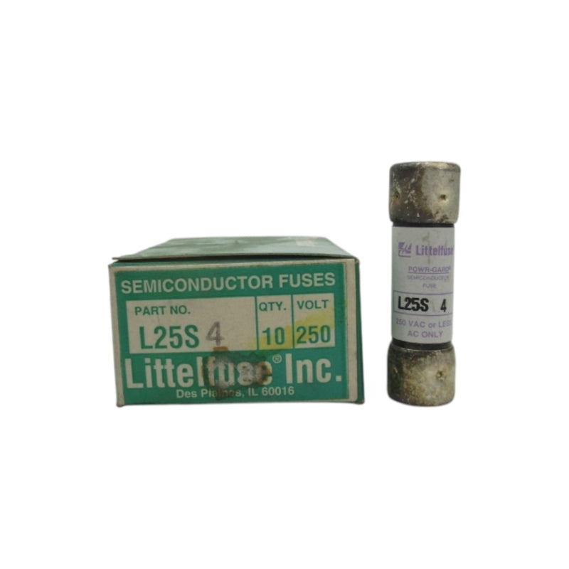 LITTELFUSE L25S4 250VAC 4A (PKG OF 10) (GR/PU) NSMP