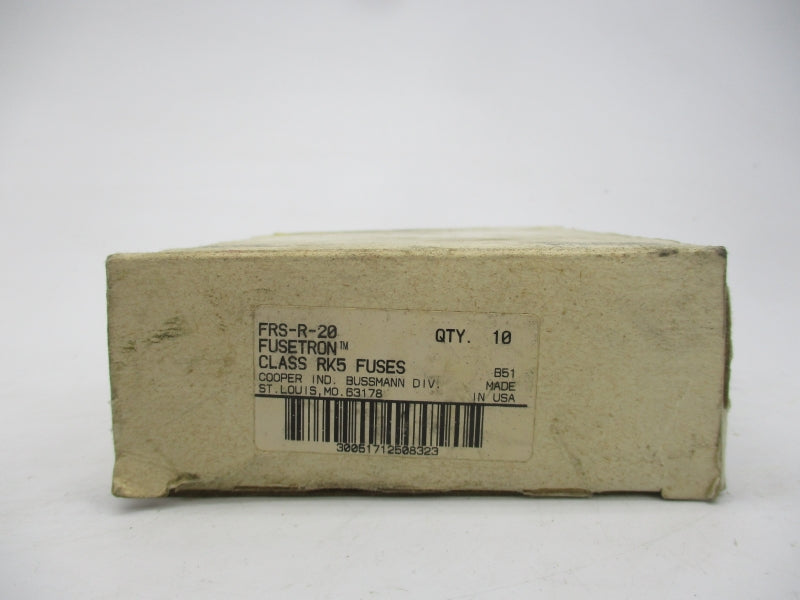 BUSSMANN FRS-R-20 600VAC 20A (PKG OF 10) (WH/PK) NSMP