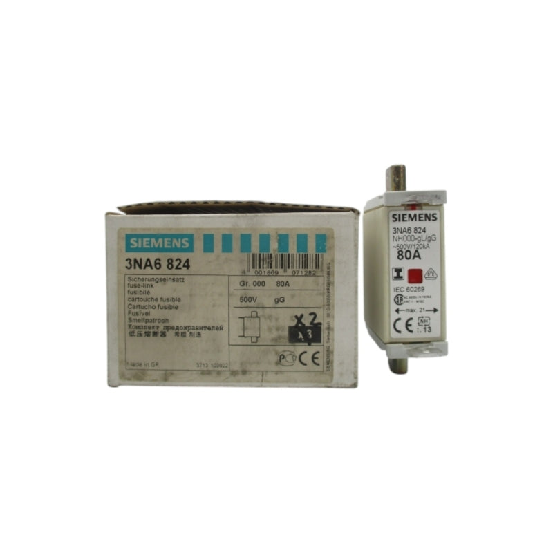 SIEMENS 3NA6824 500V 80A (PKG OF 2) NSMP