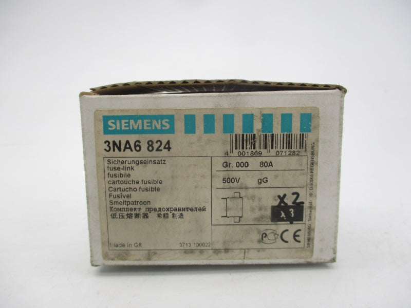 SIEMENS 3NA6824 500V 80A (PKG OF 2) NSMP