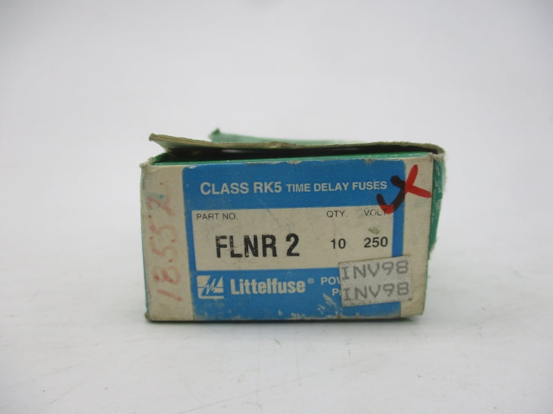 LITTELFUSE FLNR2 250VAC 2A (PKG OF 10) (GR/BL) NSMP