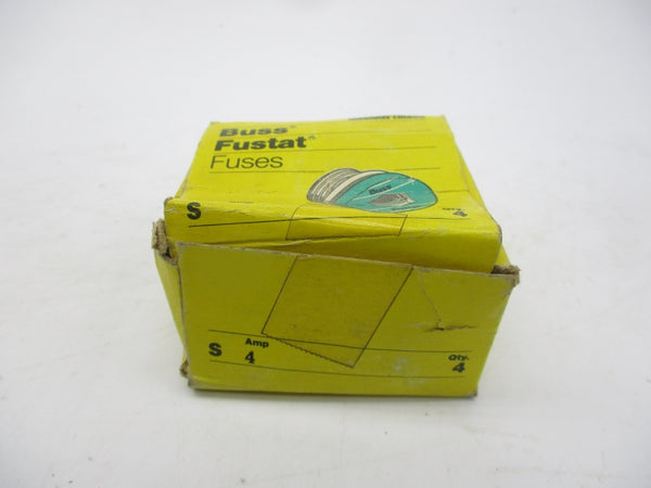 BUSSMANN S4 125VAC 4A (PKG OF 4) (YL/GR) NSMP