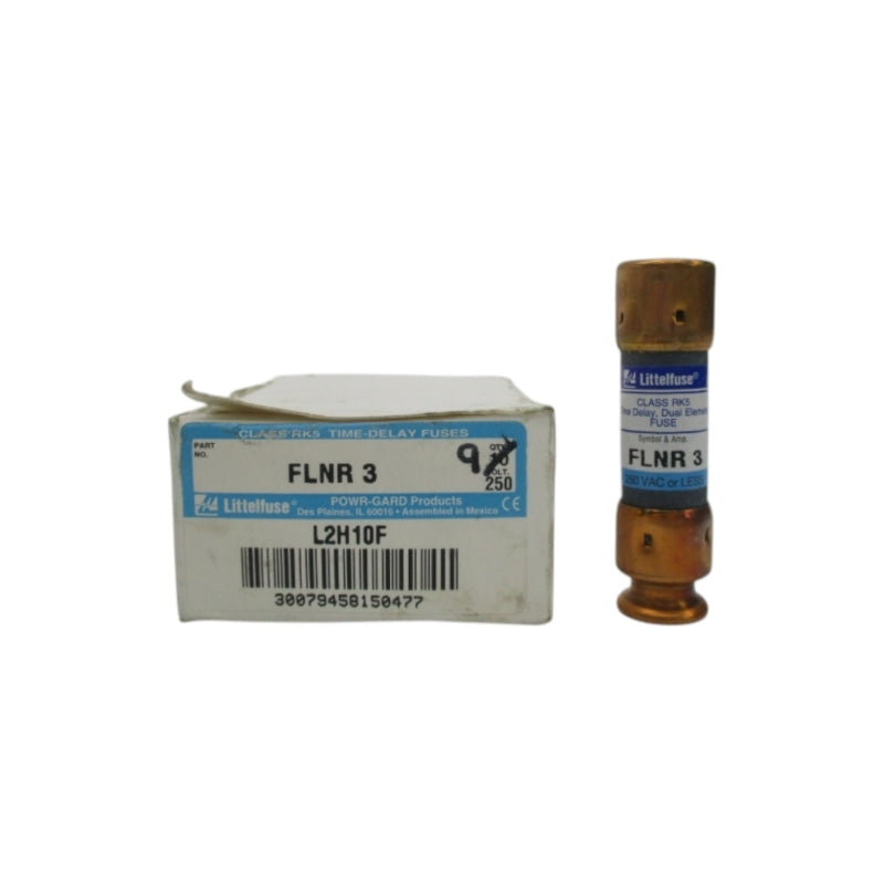 LITTELFUSE FLNR3 250VAC 3A (PKG OF 9) (WH/BL) NSMP