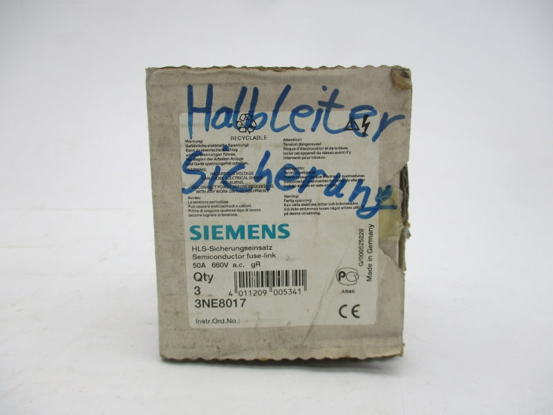 SIEMENS 3NE8017 660VAC 50A (PKG OF 5) NSMP