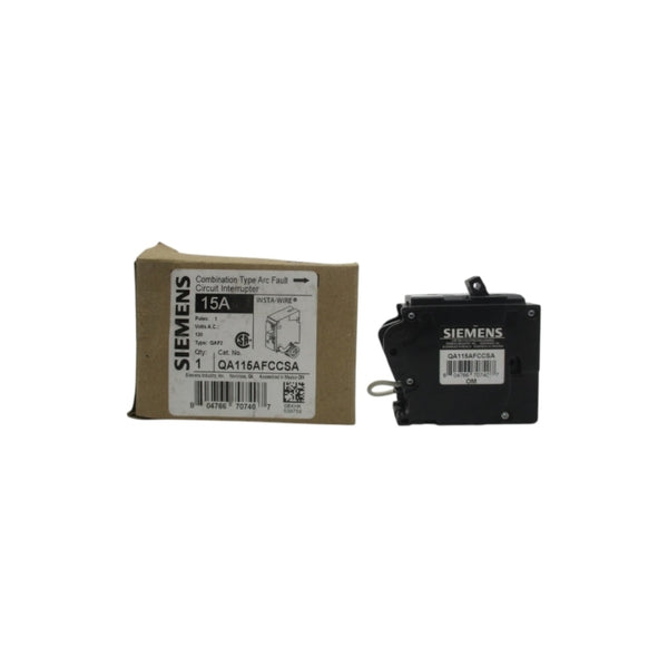 SIEMENS QA115AFCCSA 120VAC 15A (AS PICTURED) NSMP