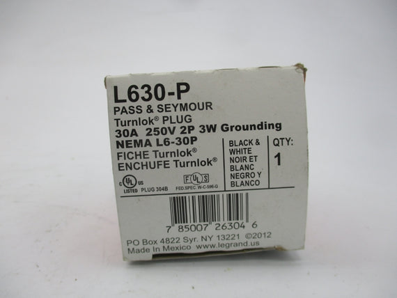 PASS & SEYMOUR L630-P 250V 30A NSMP
