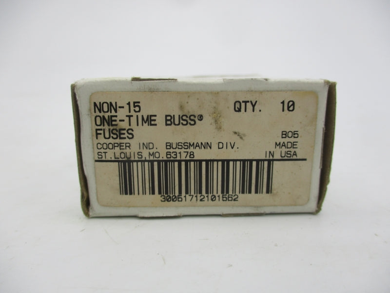BUSSMANN NON-15 250VAC 15A (PKG OF 10) (WH/BL) NSMP