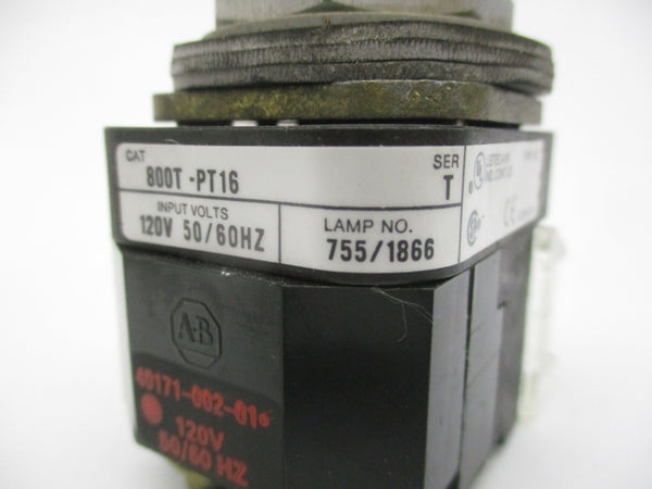 ALLEN BRADLEY 800T-PT16 SER. T 120V (AS PICTURED) NSMP