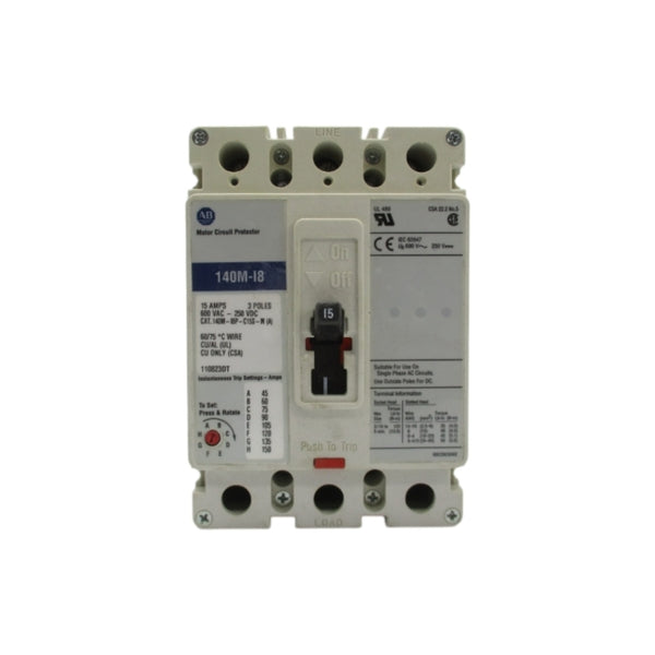 ALLEN BRADLEY 140M-I8P-C15S -M 600VAC 15A UNMP
