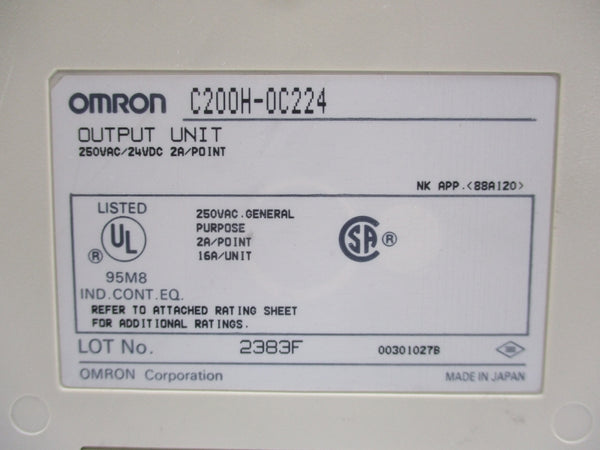 OMRON C200H-OC224 250VAC 2A UNMP