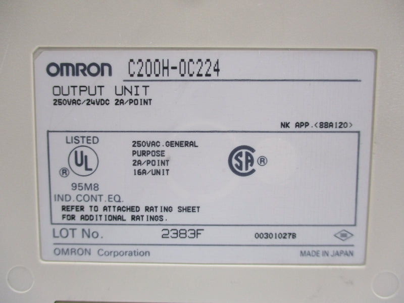 OMRON C200H-OC224 250VAC 2A UNMP