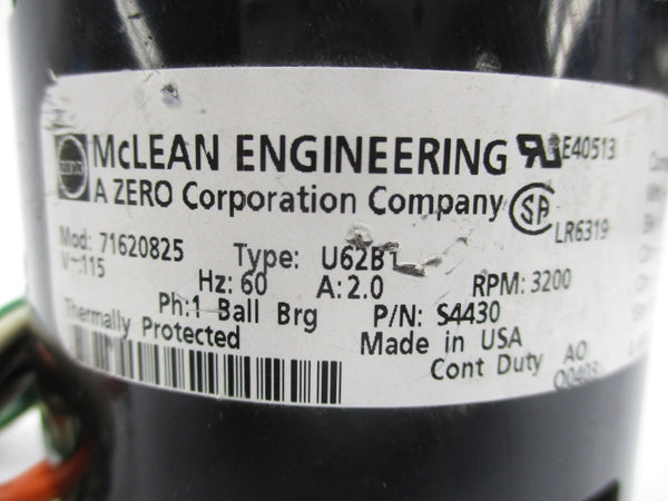 MCLEAN ENGINEERING 71620825 U62B1 115V NSNP