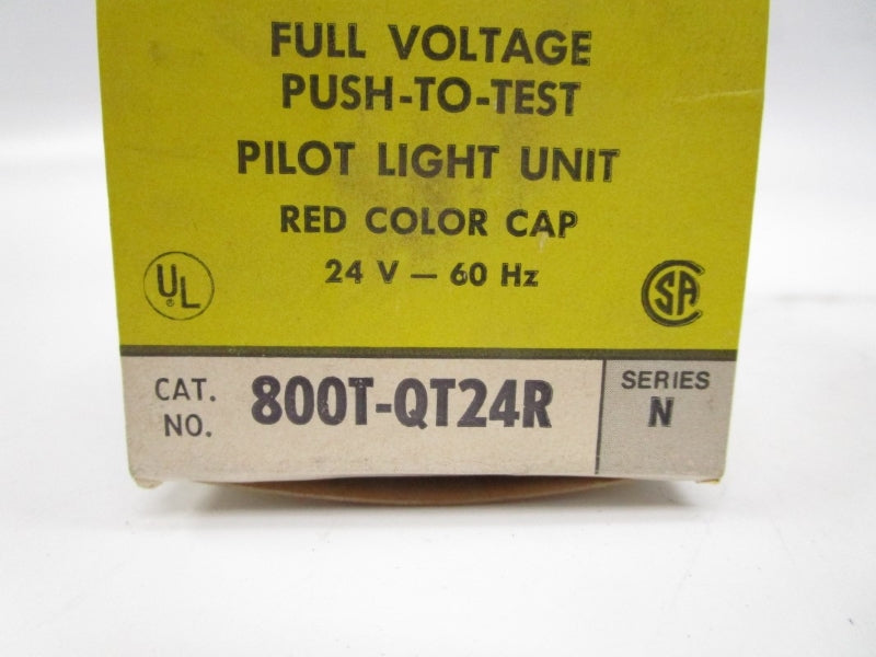 ALLEN BRADLEY 800T-QT24R SER. N 24VAC (BK/YL) (AS PICTURED) NSMP