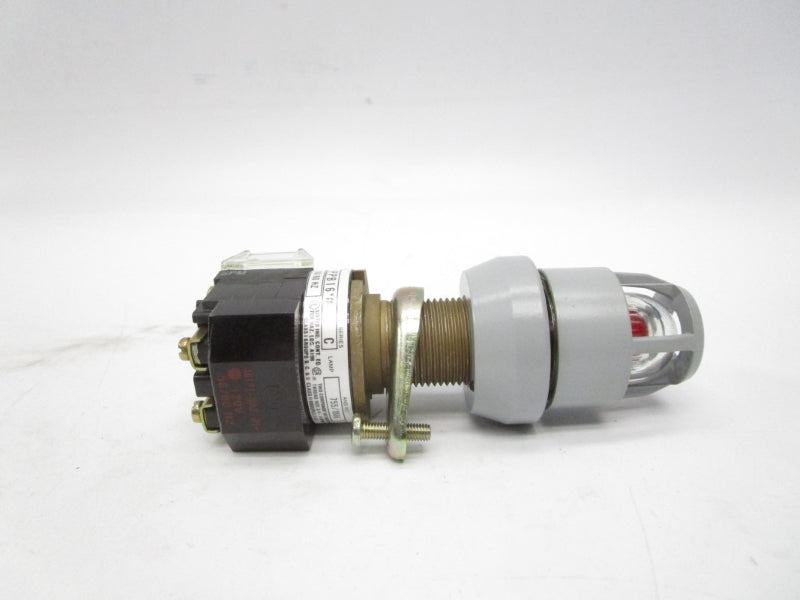 ALLEN BRADLEY 800H-PPB16R SER. C 120V (BK/YL) NSMP