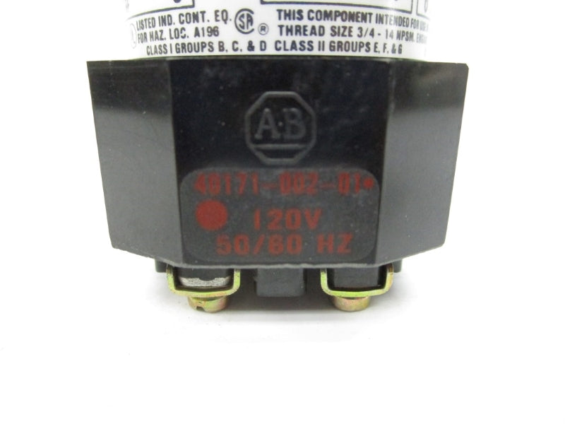 ALLEN BRADLEY 800H-PPB16R SER. C 120V (BK/YL) NSMP