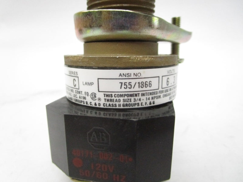 ALLEN BRADLEY 800H-PPB16R SER. C 120V (BK/YL) NSMP