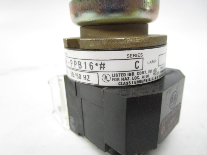 ALLEN BRADLEY 800H-PPB16R SER. C 120V (BK/YL) NSMP