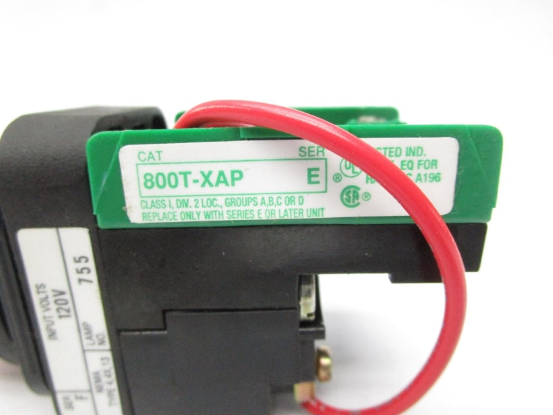 ALLEN BRADLEY 800H-PRT16AAP SER. F 120V (BK/YL) NSMP