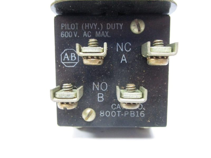 ALLEN BRADLEY 800T-PB16 600VAC (NO BULB) UNMP