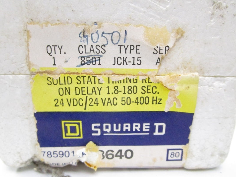 SQUARE D 8501JCK-15 24VAC/DC 5A 1.8-180S NSMP