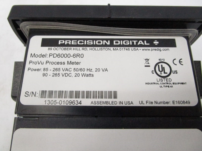 PRECISION DIGITAL PD6000-6R0 85-265VAC 20A NSMP