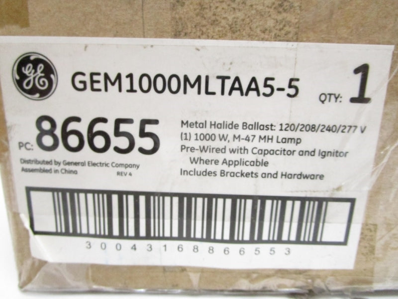 GENERAL ELECTRIC GEM1000MLTAA5-5 277V 9.2A (AS PICTURED) NSMP