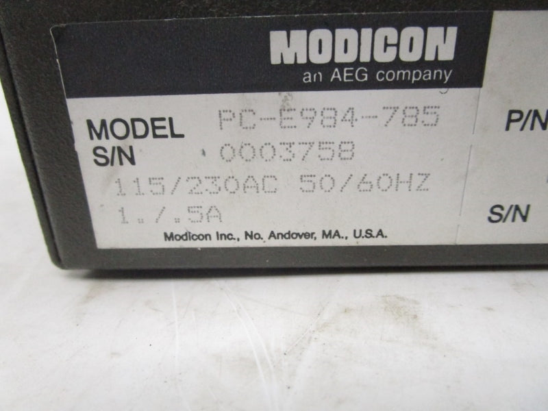 MODICON PC-E984-785 115/230VAC 1/.5A (NO KEY) NSNP