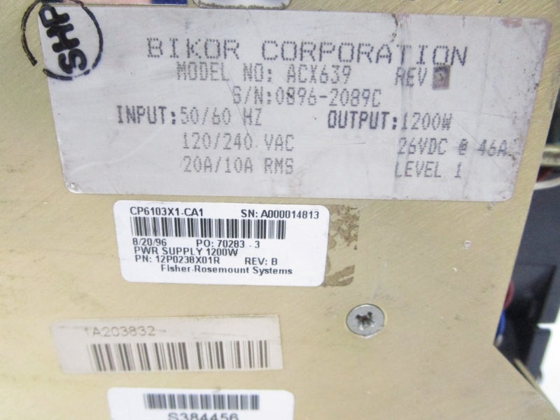 BIKOR CORPORATION ACX639 120-240VAC UNMP