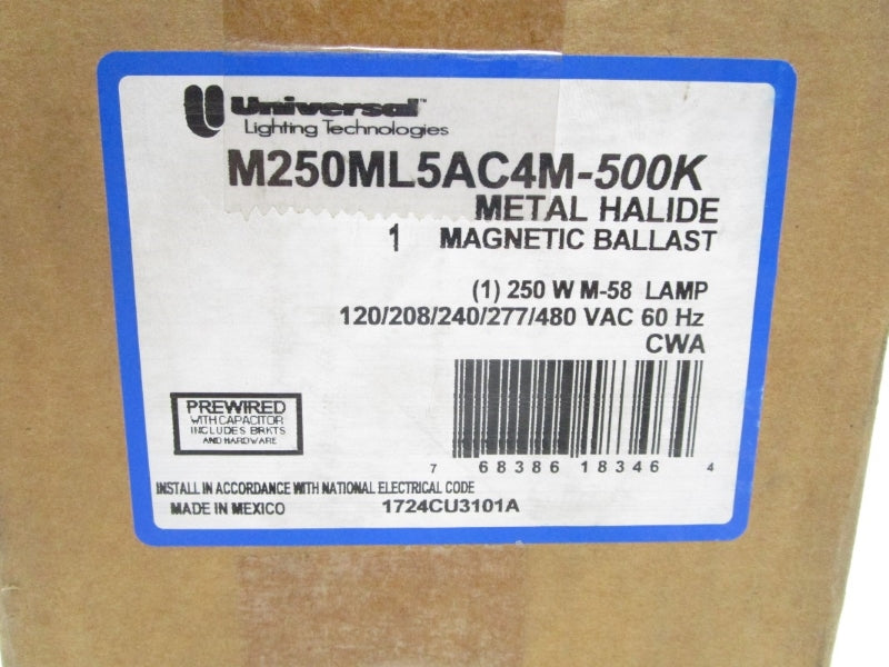 UNIVERSAL LIGHTING TECHNOLOGIES M250ML5AC4M-500K 480VAC NSMP
