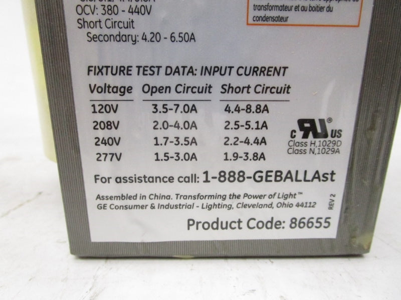 GENERAL ELECTRIC GEM1000MLTAA5-5/2 86655 277V (PKG OF 2) NSMP