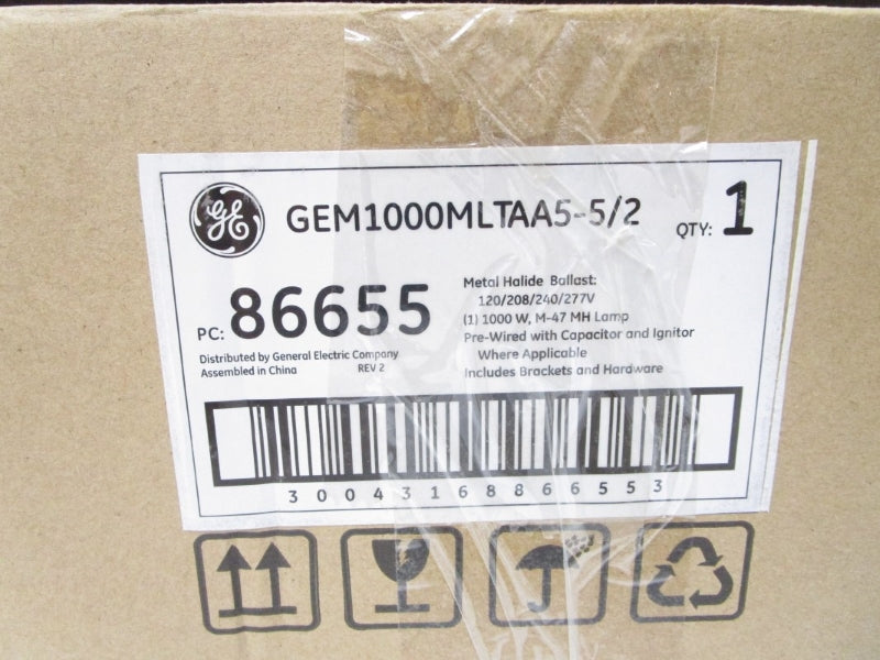 GENERAL ELECTRIC GEM1000MLTAA5-5/2 86655 277V (PKG OF 2) NSMP