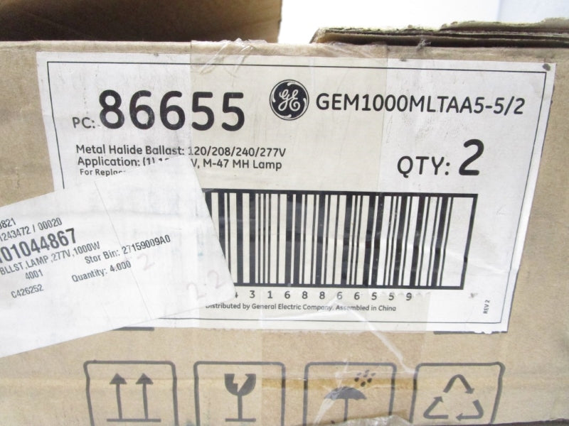 GENERAL ELECTRIC GEM1000MLTAA5-5/2 86655 277V (PKG OF 2) NSMP