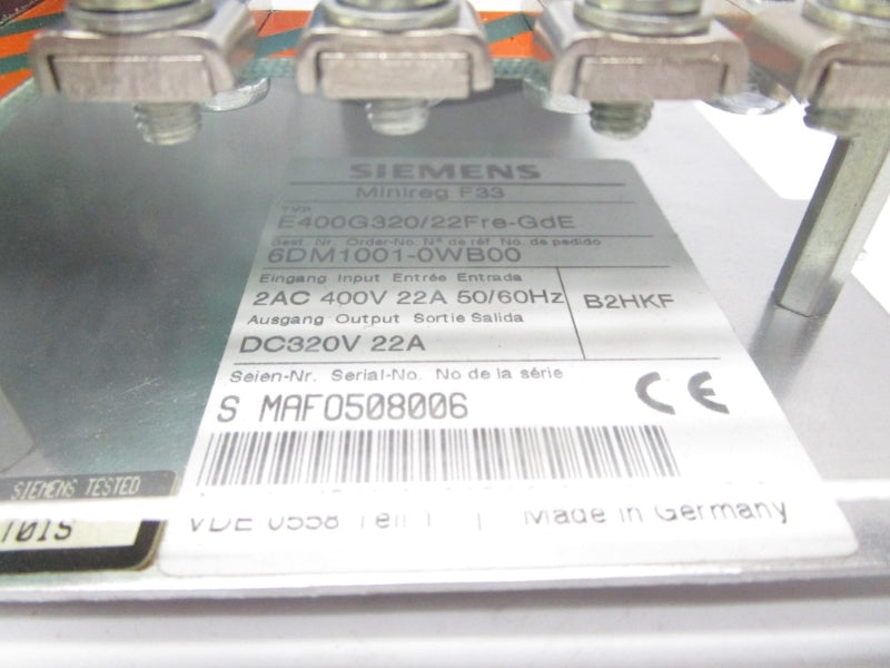 SIEMENS 6DM1001-0WB00 400V 22A UNMP