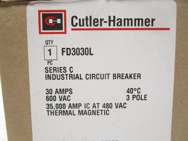 CUTLER HAMMER FD3030L SER. C 600VAC 30A NSMP