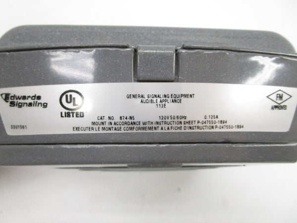 EDWARDS SIGNALING 874-N5 120VAC 0.125A NSMP