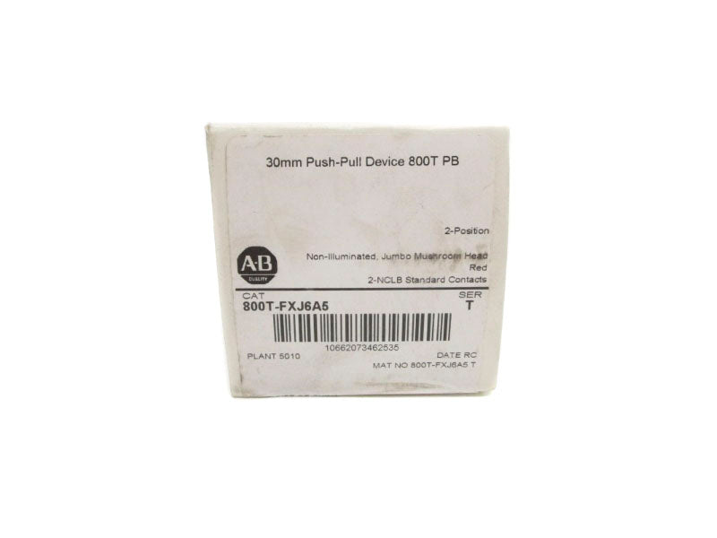 ALLEN BRADLEY 800T-FXJ6A5 SER. T (WH) NSFS