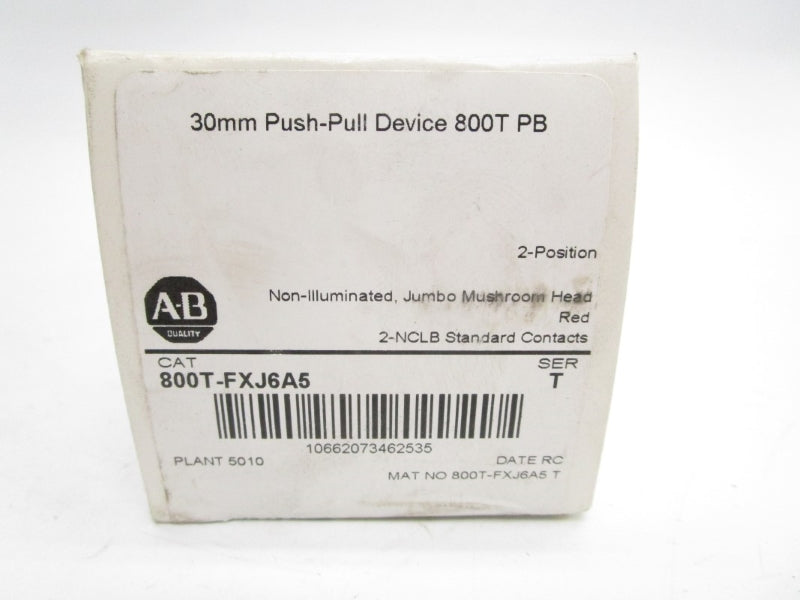 ALLEN BRADLEY 800T-FXJ6A5 SER. T (WH) NSFS