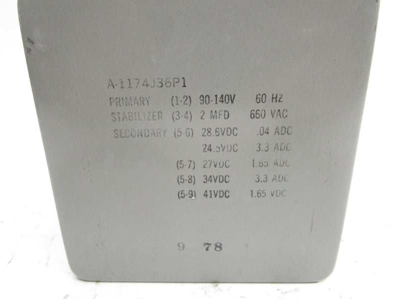 GENERAL ELECTRIC A-1174J36P1 660VAC UNMP