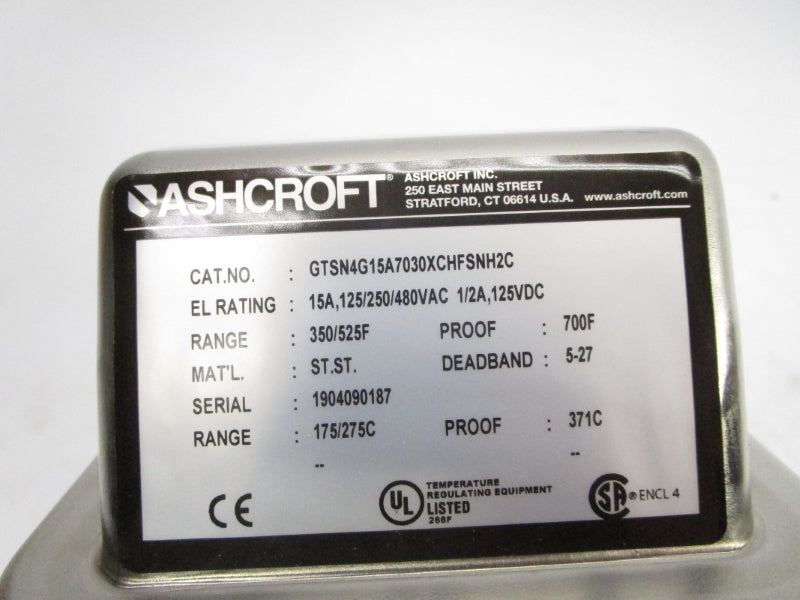 ASHCROFT GTSN4G15A7030CHFSNH2C 480VAC 15A NSMP