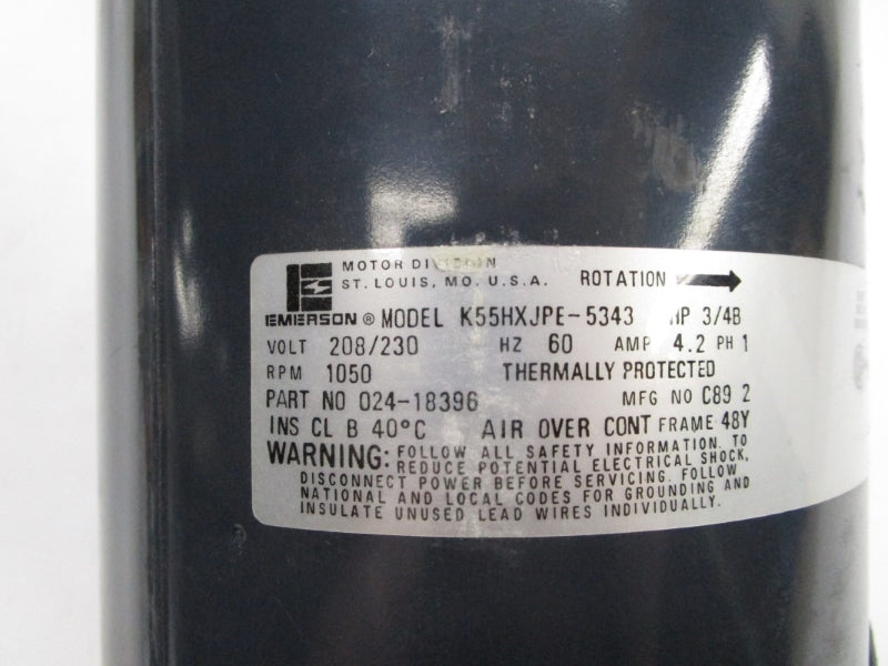 EMERSON K55HXJPE-5343 024-18396 208/230V 4.2A NSNP