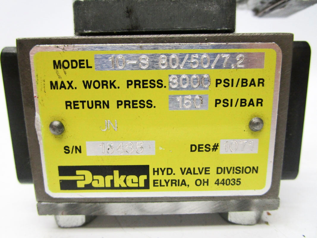 PARKER 10-S80/50/7.2 3000PSI UNMP