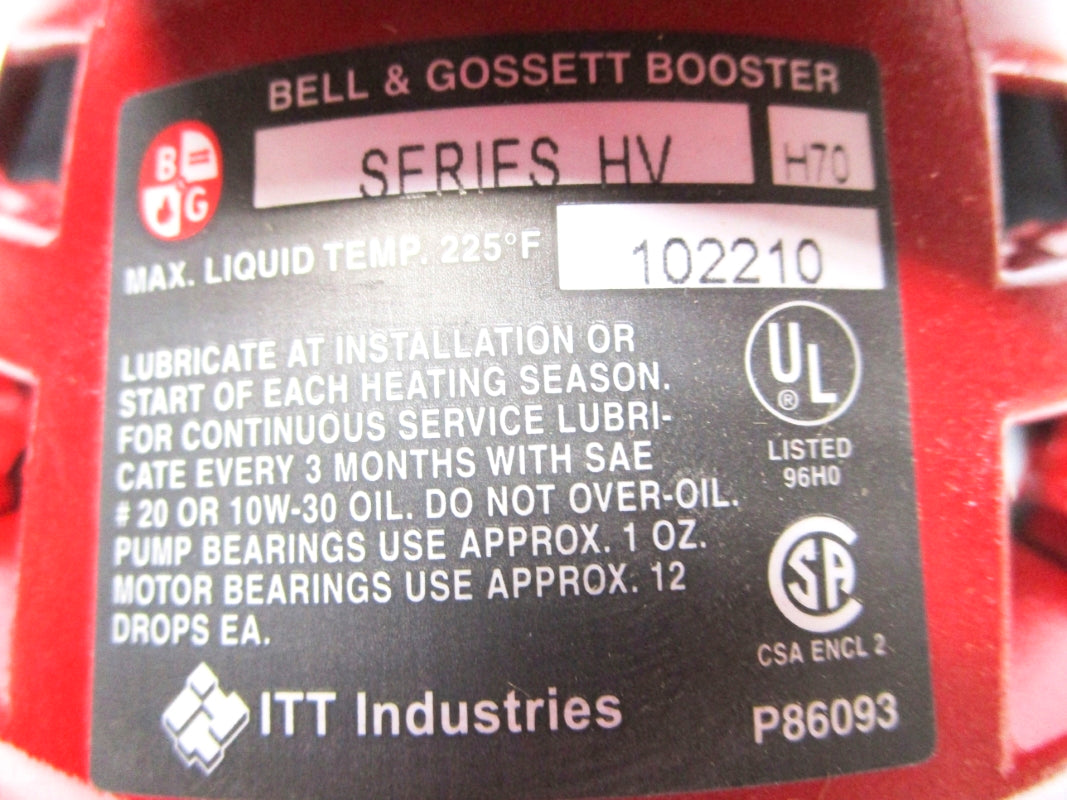 BELL & GOSSETT 102210 NSMP