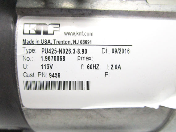 KNF PU425-N026.3-8.90 115V 2.0A NSNP