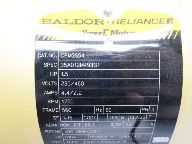 BALDOR CEM3554 460V 2.2A NSNP