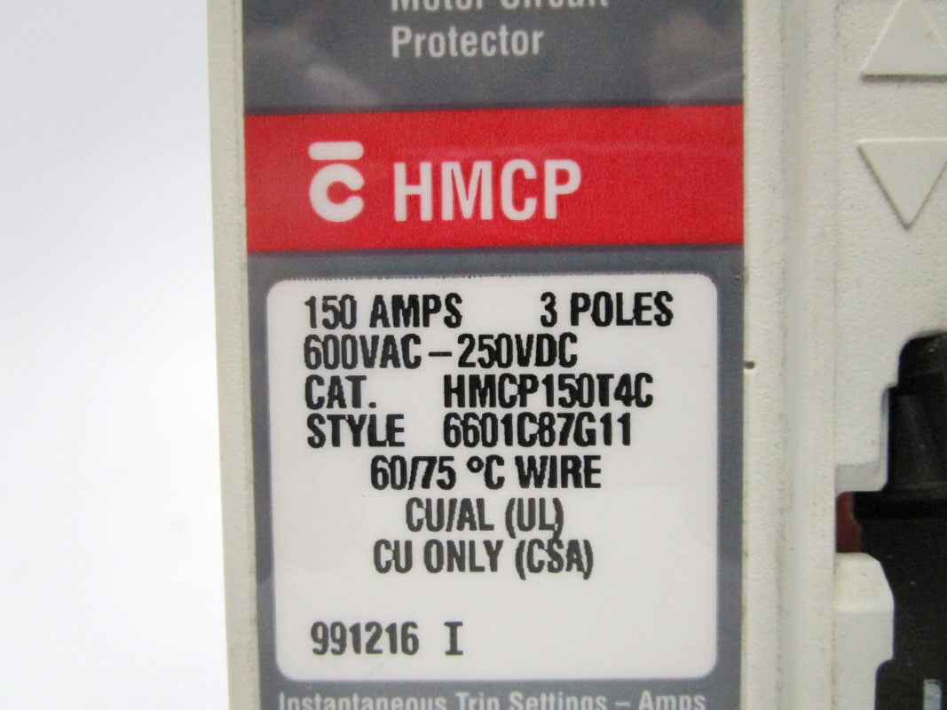 CUTLER HAMMER HMCP150T4C SER. C 600VAC 150A  NSNP
