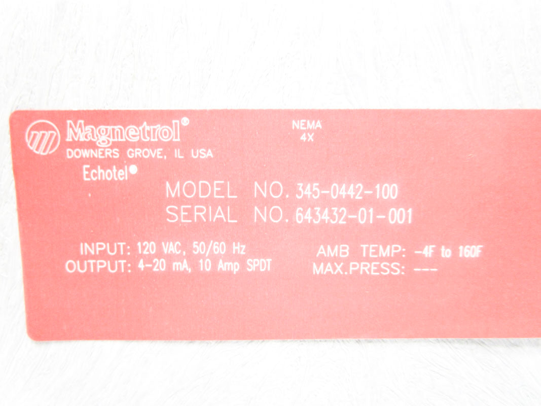 MAGNETROL 345-0442-100 120VAC 10A NSNP